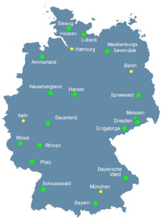 Kort over Tysklands